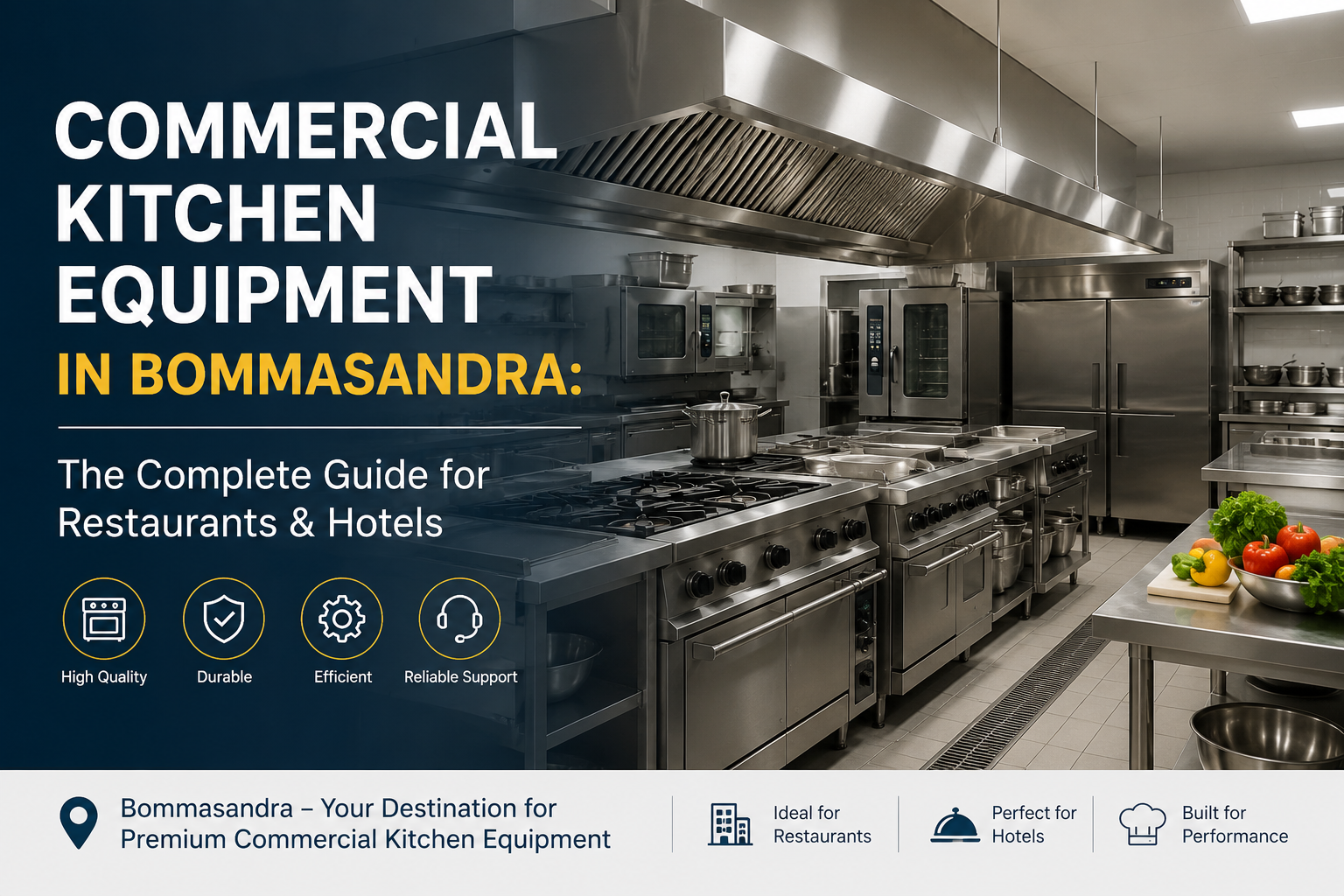 Commercial Kitchen Equipment in Bommasandra: The Complete Guide for Restaurants & Hotels