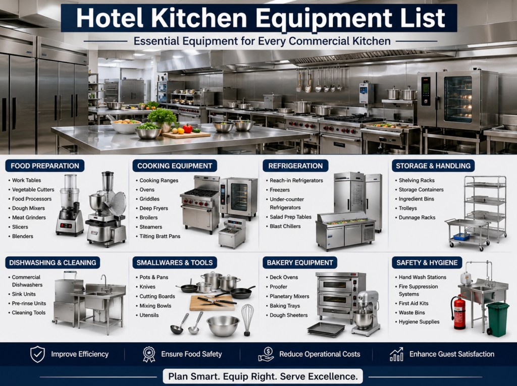 Hotel Kitchen Equipment List
